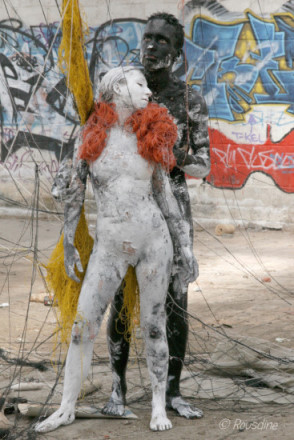eric bourdon modèle vivant bodypainting expo face cachée nu lille 2008