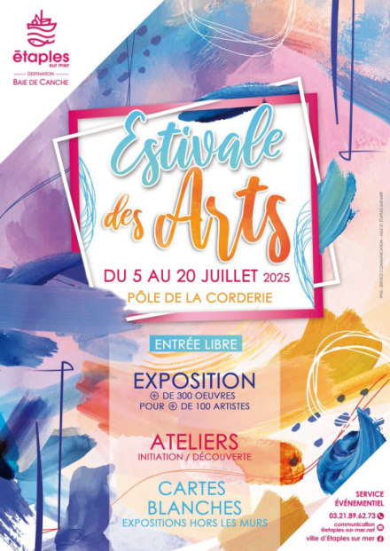 affiche expo estivale des arts etaples sur mer 2025 peintre eric bourdon