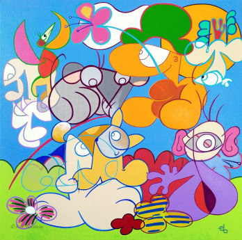 aire de jeux peinture acrylique eric bourdon
