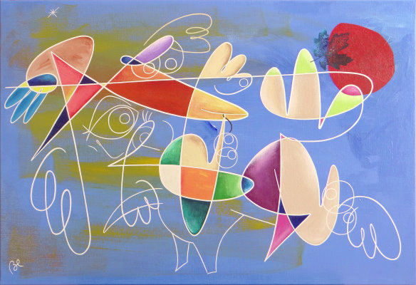 attention chien invisible peintre eric bourdon