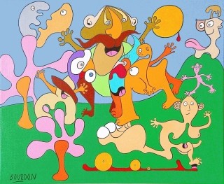 Brocéliande - Peinture acrylique Eric Bourdon