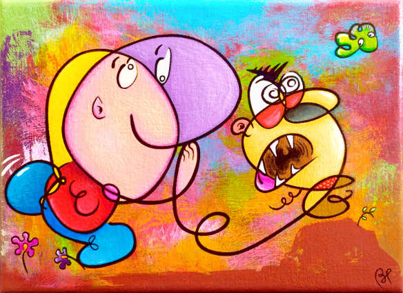 cabonosaurus rex peinture acrylique eric bourdon