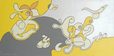 Courbistructure - Peinture acrylique d'Eric Bourdon