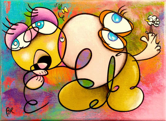 fish and chips of love peinture acrylique eric bourdon