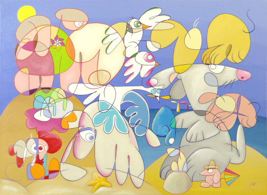 holi days tableau artiste peintre eric bourdon