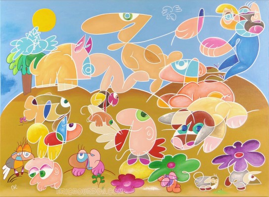 ls dog chien galerie peinture eric bourdon
