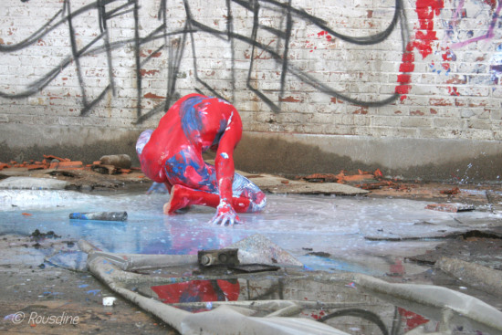 nu corps rouge bleu eric bourdon