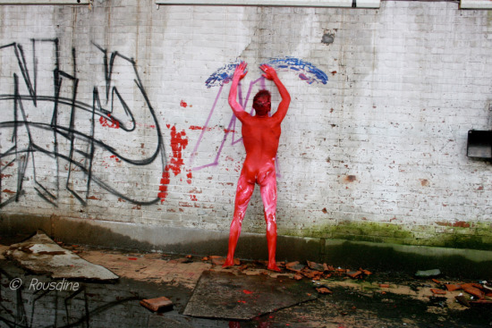 nu rouge peinture corporelle eric bourdon