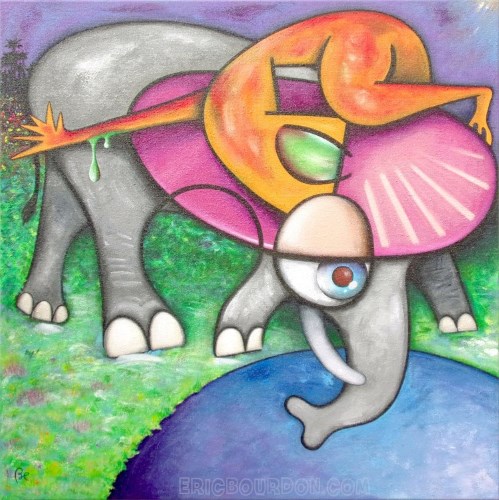 Ovni écrasé... - Peinture - Eric Bourdon