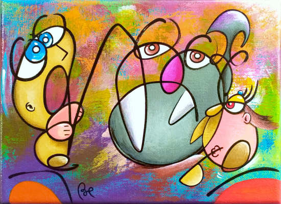 pêche au gros peinture acrylique eric bourdon