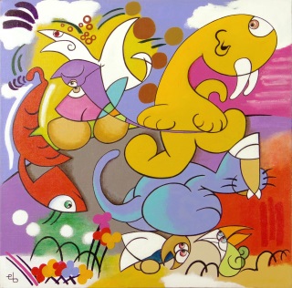 Intrusion - Peinture par Eric Bourdon