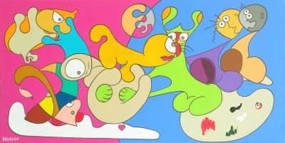 A plane for love - Peinture acrylique par Eric Bourdon