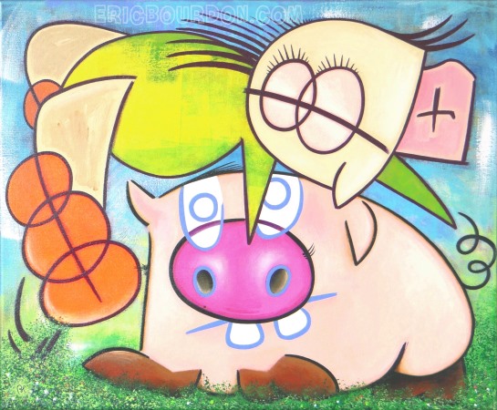 saute-cochon peinture acrylique eric bourdon