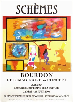 affiche exposition galerie schèmes 2004 eric bourdon